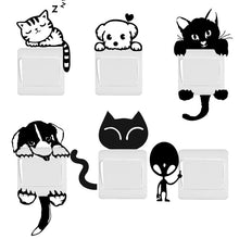 Load image into Gallery viewer, Funny Cute Cat Dog Switch Stickers Wall Stickers Home