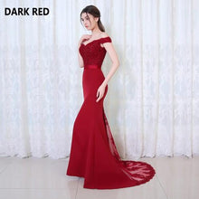 Load image into Gallery viewer, Robe De Soiree Mermaid Burgundry Long Evening Dress Party
